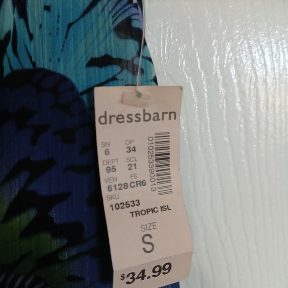 dressbarn Asymmetrical Floral Skirt - Blue, Purple, Green - Picture 3 of 6